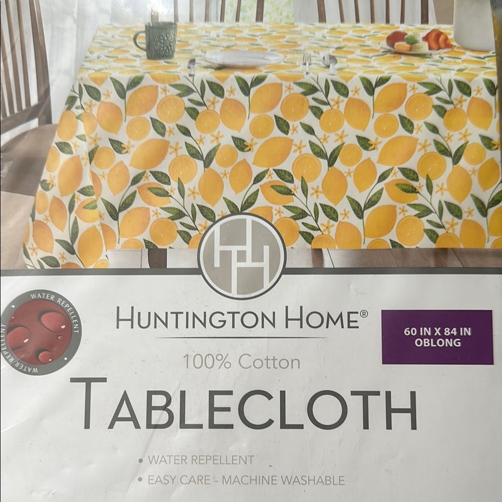 Huntington Home Lemon Print Tablecloth